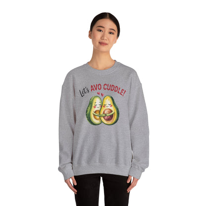 Let's Avo Cuddle Sweatshirt | Cute Avocado Crewneck for Couples | Cozy Matching Gift | Anniversary Gift | Cute Date Night Sweater
