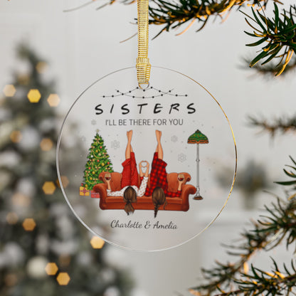 Personalized Sisters Ornament, Besties Christmas Gift, Best Friend Christmas Ornament, Custom Best Friend Gift, Bestie Ornament, Sister Gift