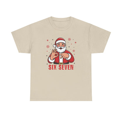 Six Seven Santa Funny Christmas T-Shirt  Humorous Holiday Tee for Men & Women | Trendy Santa Graphic Shirt | Gift for Friends
