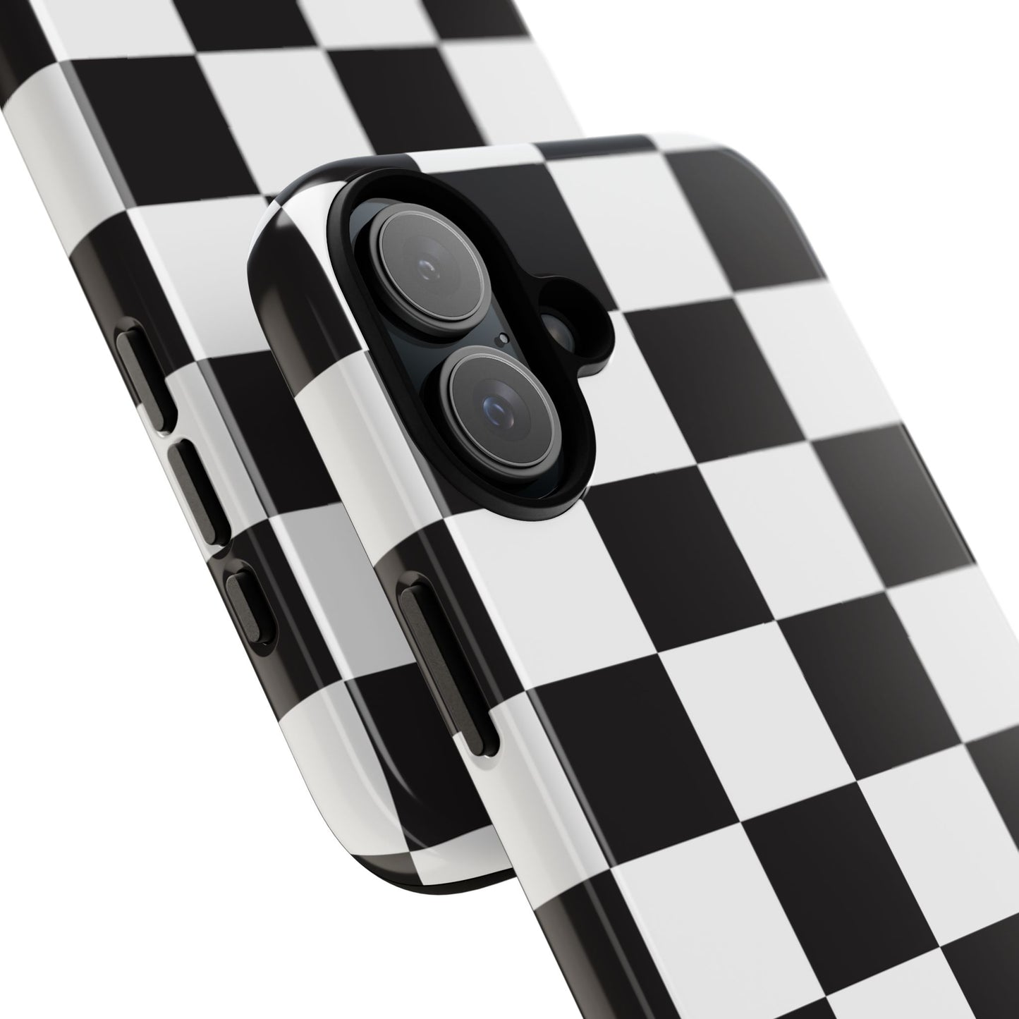 Black and White Checker iPhone Case, Stylish iPhone Cover for Teens, Holiday Gift, Unique Mobile Accessories, Tough Protection