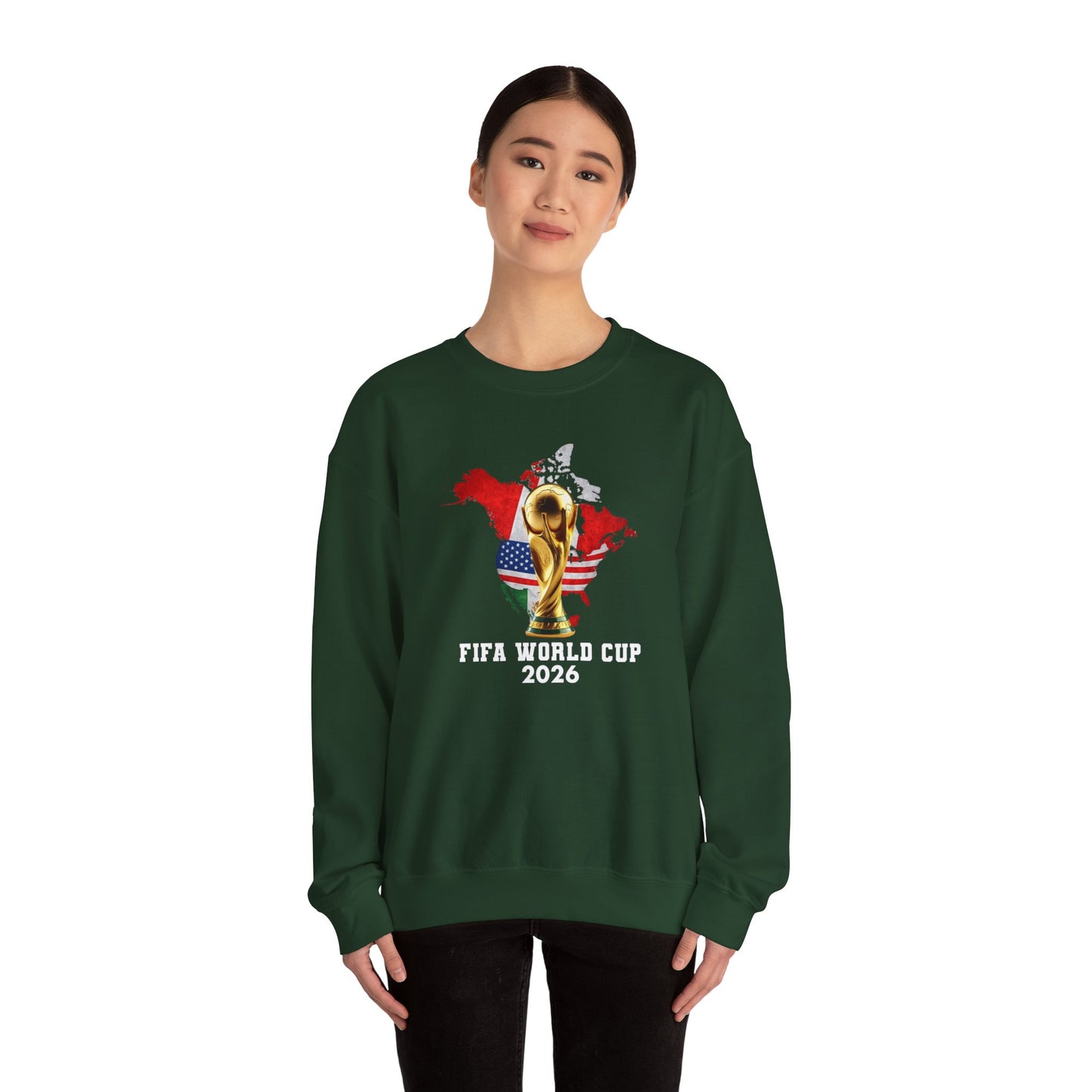 World Cup 2026 Trophy Sweatshirt, USA Soccer Crewneck, Football Fan Pullover, Vintage Soccer Graphic, Match Day Gift