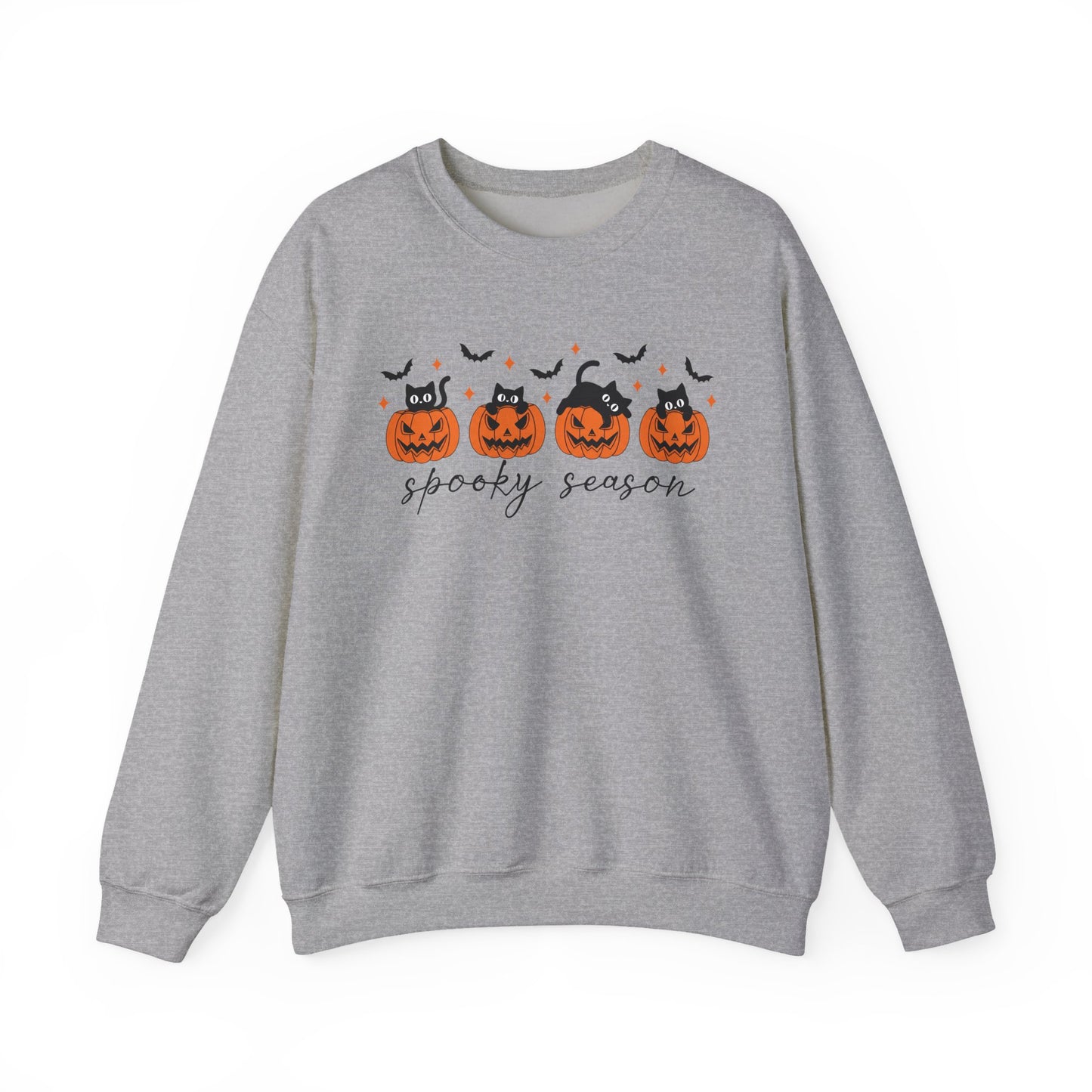 Spooky Season Crewneck Sweatshirt, Halloween Gift, Cozy Fall Apparel, Unisex Sweatshirt, Pumpkin Decor, Bat Lovers