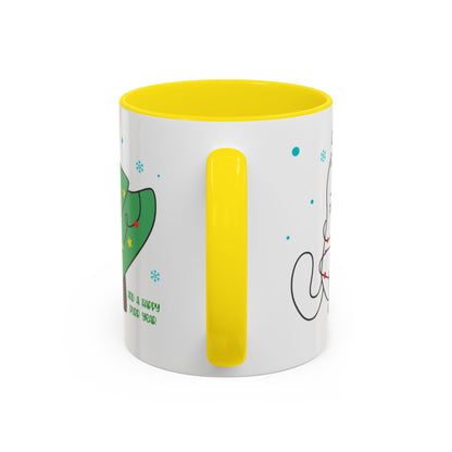 Personalized Meowy Christmas Accent Mug, Funny Holiday Coffee Cup, Cat Lover Gift, Festive Drinkware, Christmas Decor, Personalized Mug