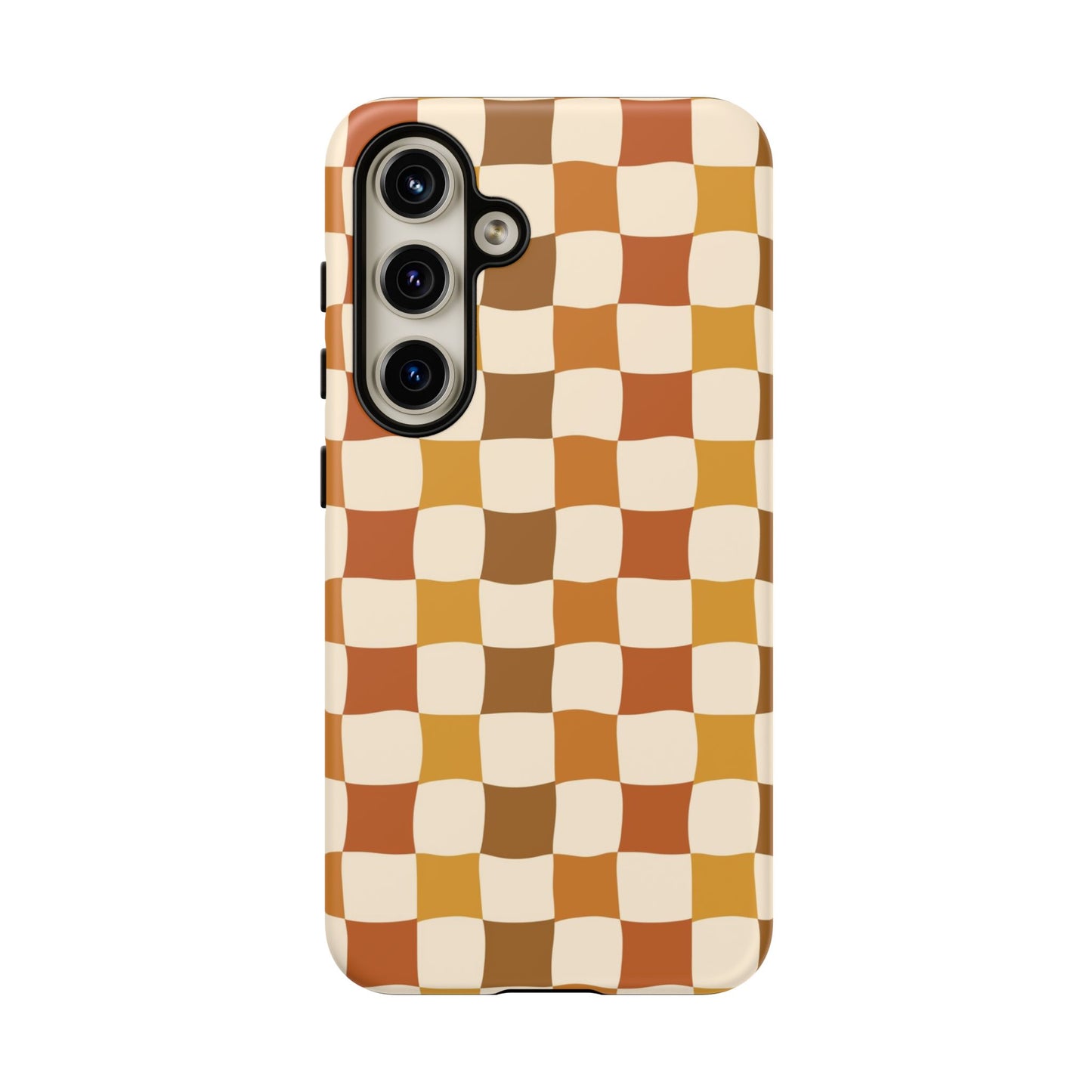 Boho Checked Phone Case, Checkerboard Design, Durable Protection, Phone Cover, Phone case For iPhone and Samsung, Trendy Phone Cover