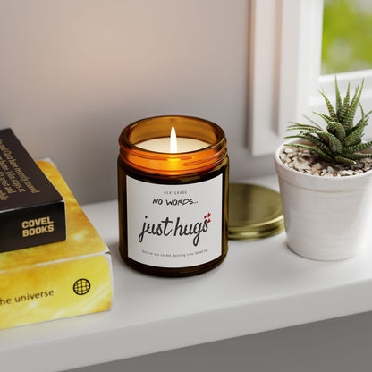 Gifts for Loss of Loved One, 9oz Lavender Scented Soy Wax Candle, No Words Just Hugs, Think of You, Condolence, Get Well Candle for Women