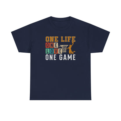 Basketball Life Love Game Tee, Unisex Cotton Shirt, Sports Lover, Gift for Basketball Fans, Motivational Tees, Comfortable Streetwear
