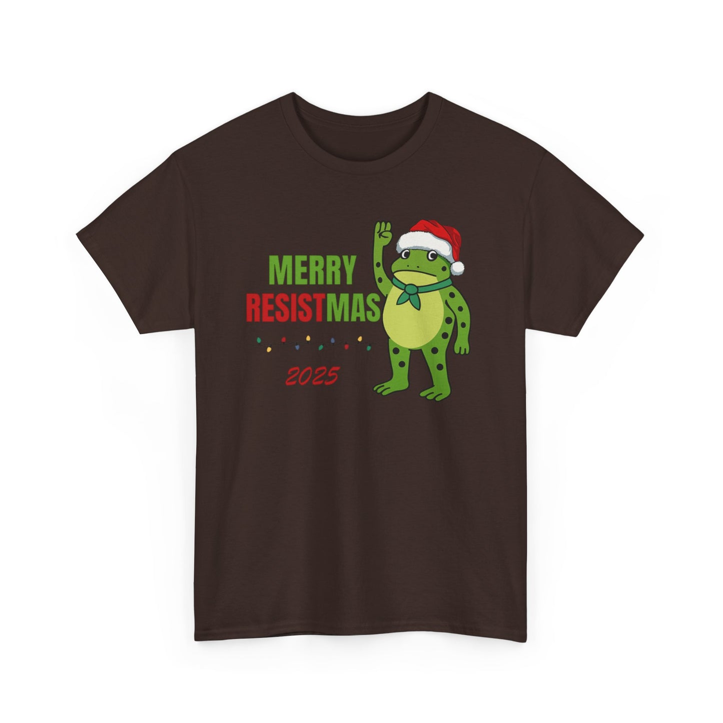 Merry Resistmas 2025 Tee, Funny Holiday T-Shirt, Christmas Gift, Unisex Cotton Top, Trendy Party Apparel, 2025 Celebratory Wear