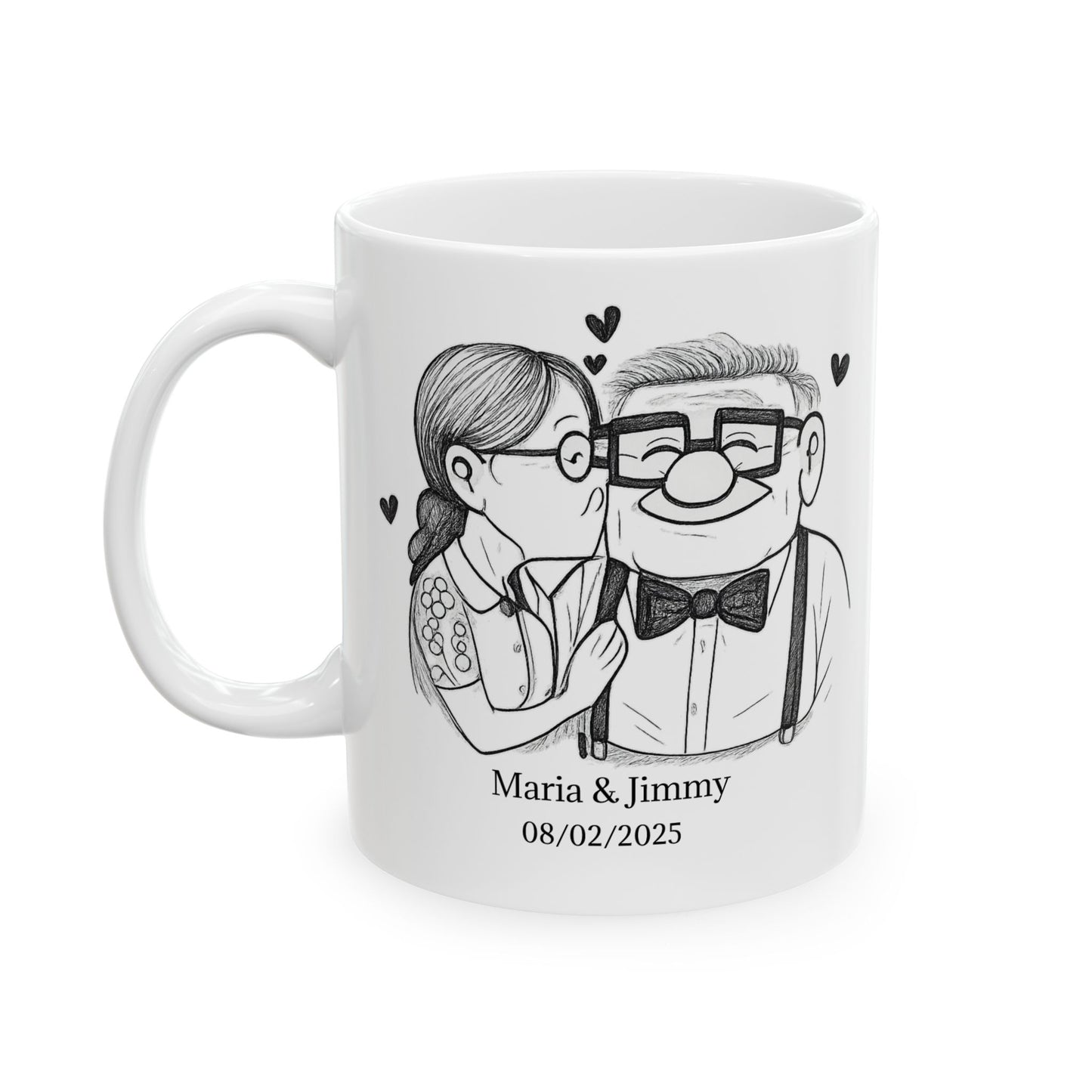 Personalized You're My Greatest Adventure Mug, Line Drawing Couple Coffee Cup, Anniversary Gift for Husband Wife, Engagement Valentine Gift