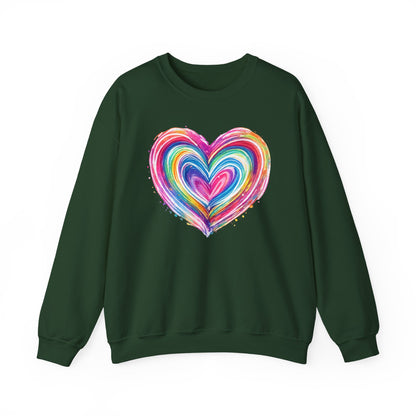 Comfort Colors Cute Heart SweatShirt, Brushstroke Heart , Valentine Gift, Womens Love Sweater, Anniversary Day , Coquette Valentine Tee