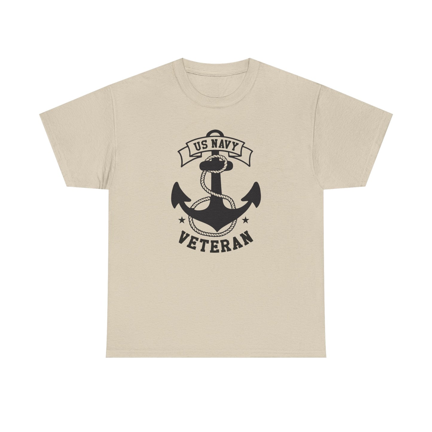 Navy Veteran Heavy Cotton Tee, US Navy Tribute Shirt, Military Appreciation Gift, Veteran's Day Outfit, Gift for Navy Personals