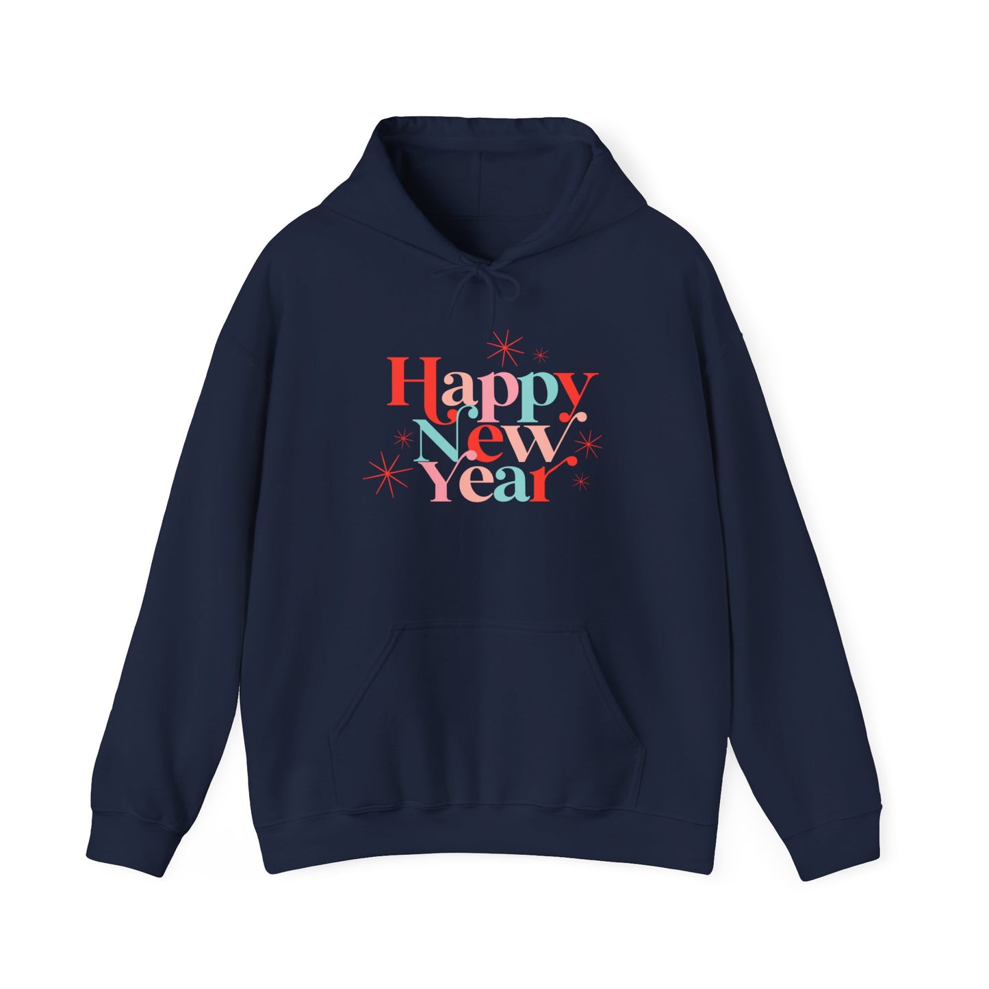 Happy New Year Hoodie 2025, Pastel Fireworks Hoodie,  New Years Eve Sweatshirt,  Unisex NYE Hoodie, Cozy New Year Gift for Her & Him