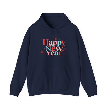 Happy New Year Hoodie 2025, Pastel Fireworks Hoodie,  New Years Eve Sweatshirt,  Unisex NYE Hoodie, Cozy New Year Gift for Her & Him