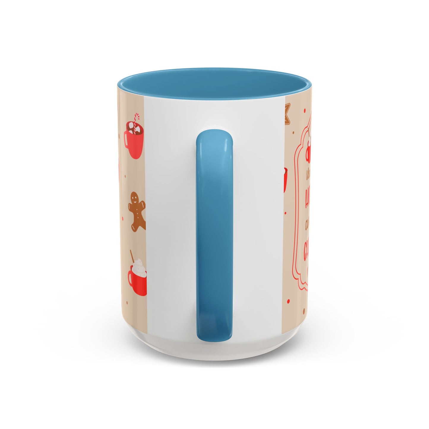 Festive Accent Coffee Mug, Holiday Gift, Hot Chocolate Lover, Christmas Decor, Winter Vibes, Cozy Mugs, Gift for her