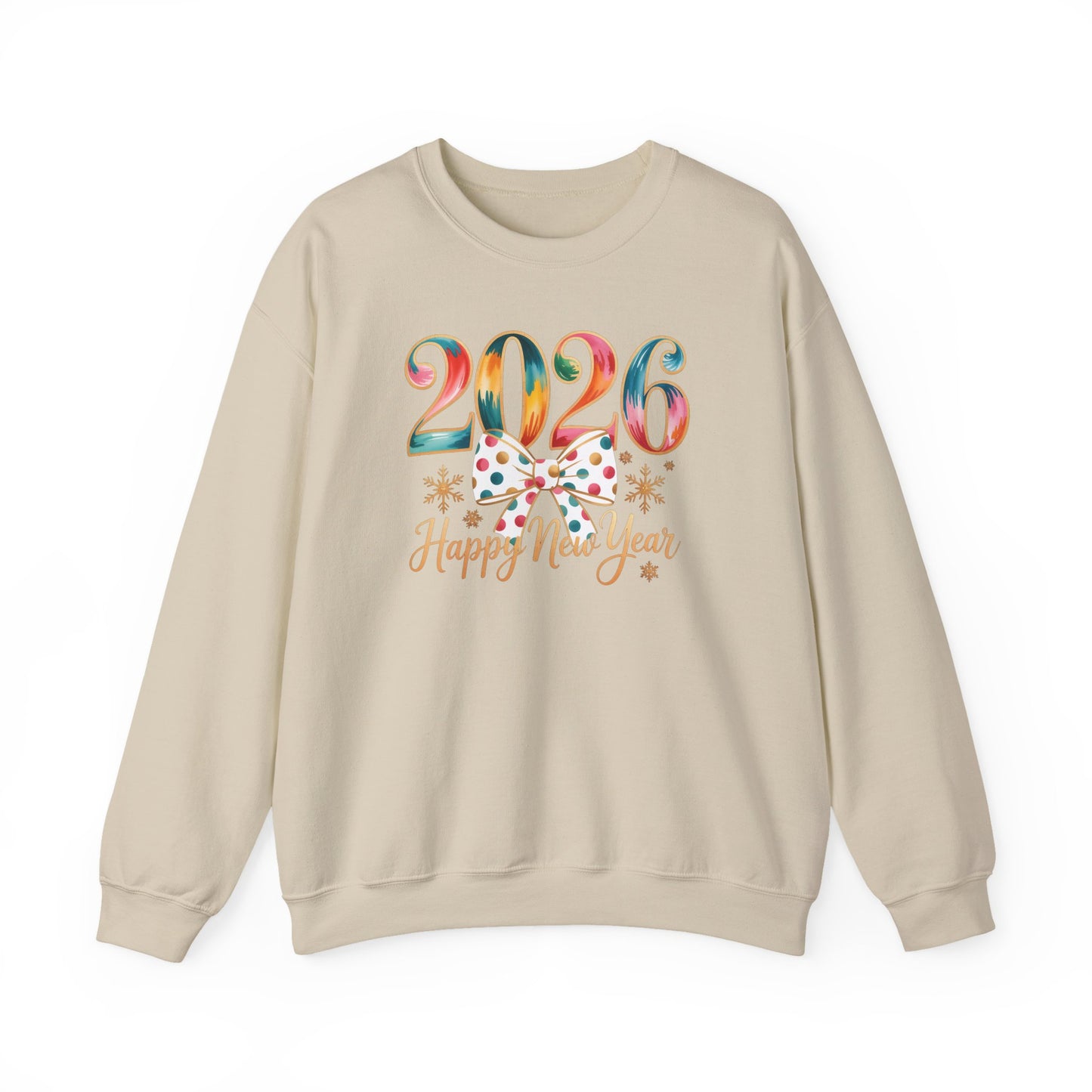 2026 Happy New Year Sweatshirt, Colorful New Year Crewneck, NYE Party Shirt, New Year Gift for Her, Holiday Winter Pullover