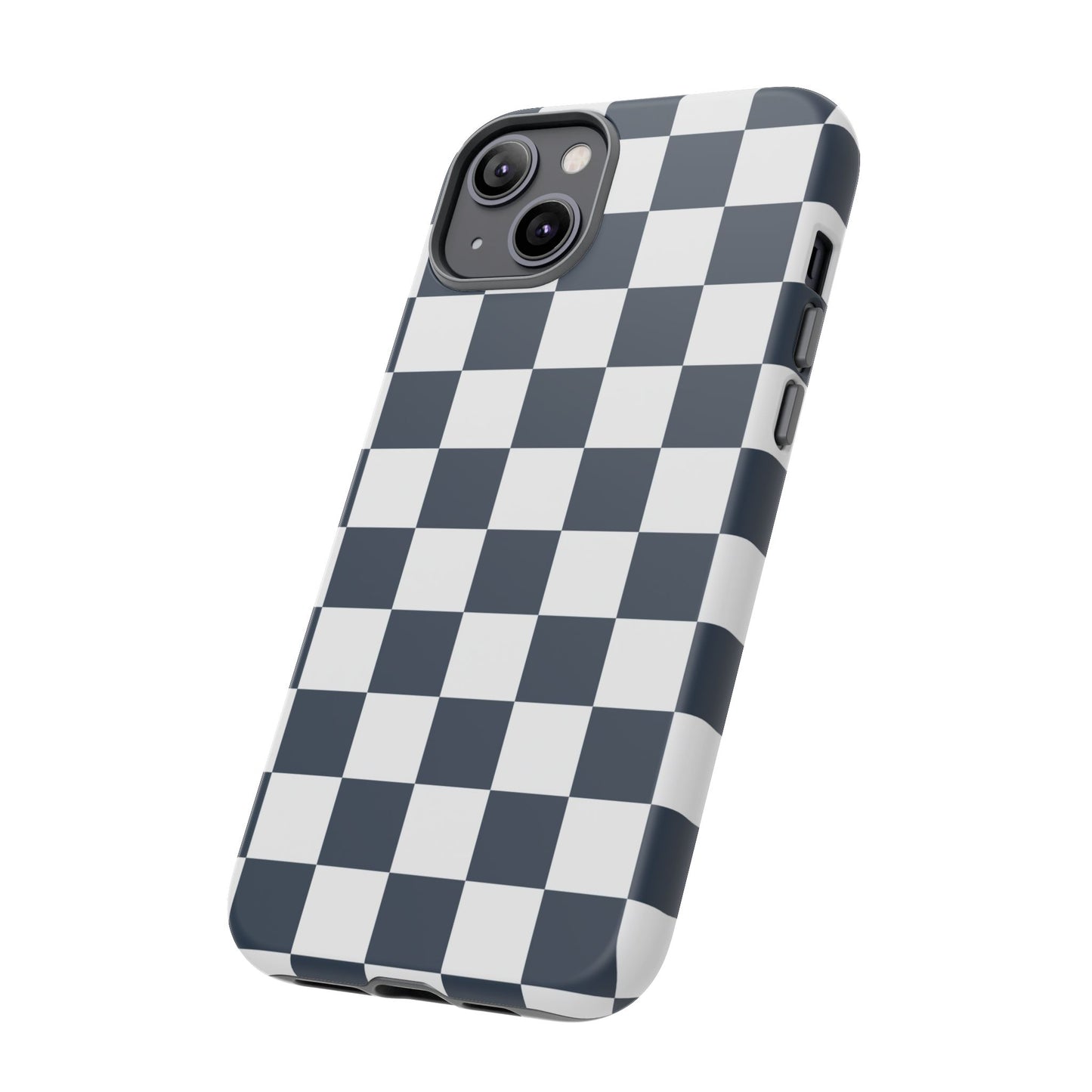 Navy Checkerboard Phone Case, iPhone 17 Pro, 17, 16, 15, 14, 13, 12, 11, X, XR, XS MAX, Tough Case for iPhone