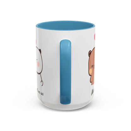 Personalized Dudu Bubu Mug | Cute Bear Coffee Cup | Color Handle Mug | Birthday Christmas Gift | Funny Mug for Her Him Valentine Gift