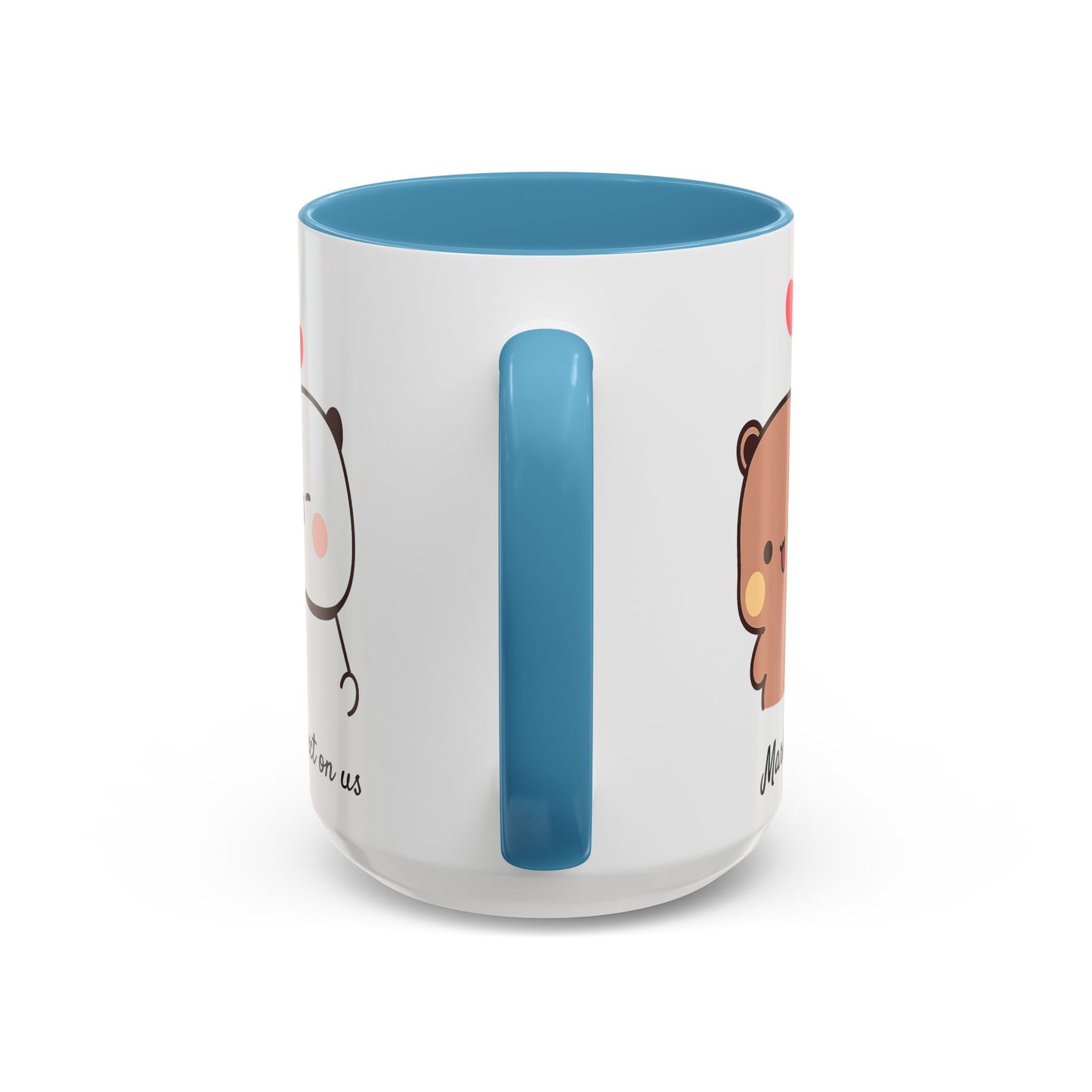 Personalized Dudu Bubu Mug | Cute Bear Coffee Cup | Color Handle Mug | Birthday Christmas Gift | Funny Mug for Her Him Valentine Gift