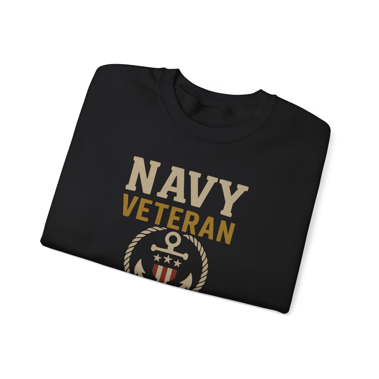 Navy Veteran Sweatshirt | Patriotic Military Pullover with Anchor | US Navy Gift for Men & Women | Veteran Pride Sweater