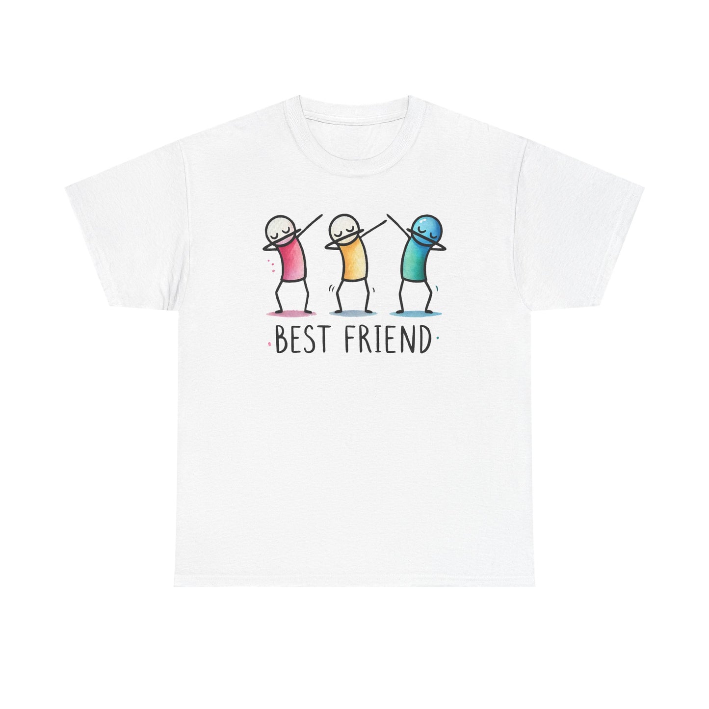 Best Friend Shirt, Cute Dabbing Stick Tee, Matching Bestie T-Shirt, Friends Graphic Tee, Gift for Women Teens, Best Friends Crewneck Tee