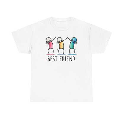 Best Friend Shirt, Cute Dabbing Stick Tee, Matching Bestie T-Shirt, Friends Graphic Tee, Gift for Women Teens, Best Friends Crewneck Tee