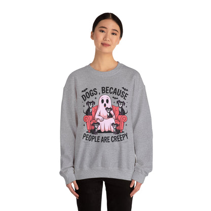Cozy Ghost Dog Sweatshirt | Unisex Crewneck, Perfect for Pet Lovers, Halloween, Fall Fashion, Gifts for Dog Owners, Cute Dog Sweater, Funny