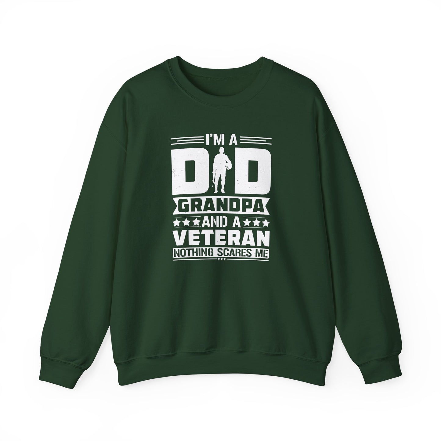 Veteran Grandpa  Cozy Casual Wear Sweatshirt, Father's Day Gift, Military Tribute, Proud Grandpa, Gift for Veteran's Grandpa, Military Pride
