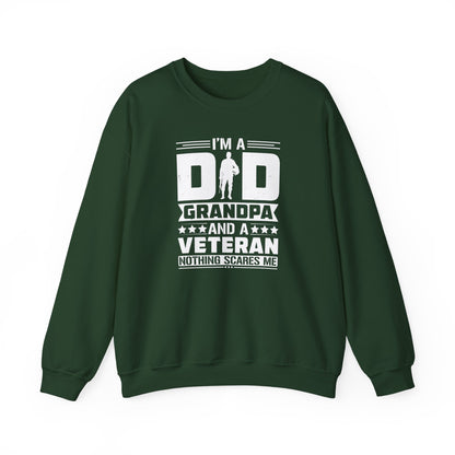 Veteran Grandpa  Cozy Casual Wear Sweatshirt, Father's Day Gift, Military Tribute, Proud Grandpa, Gift for Veteran's Grandpa, Military Pride
