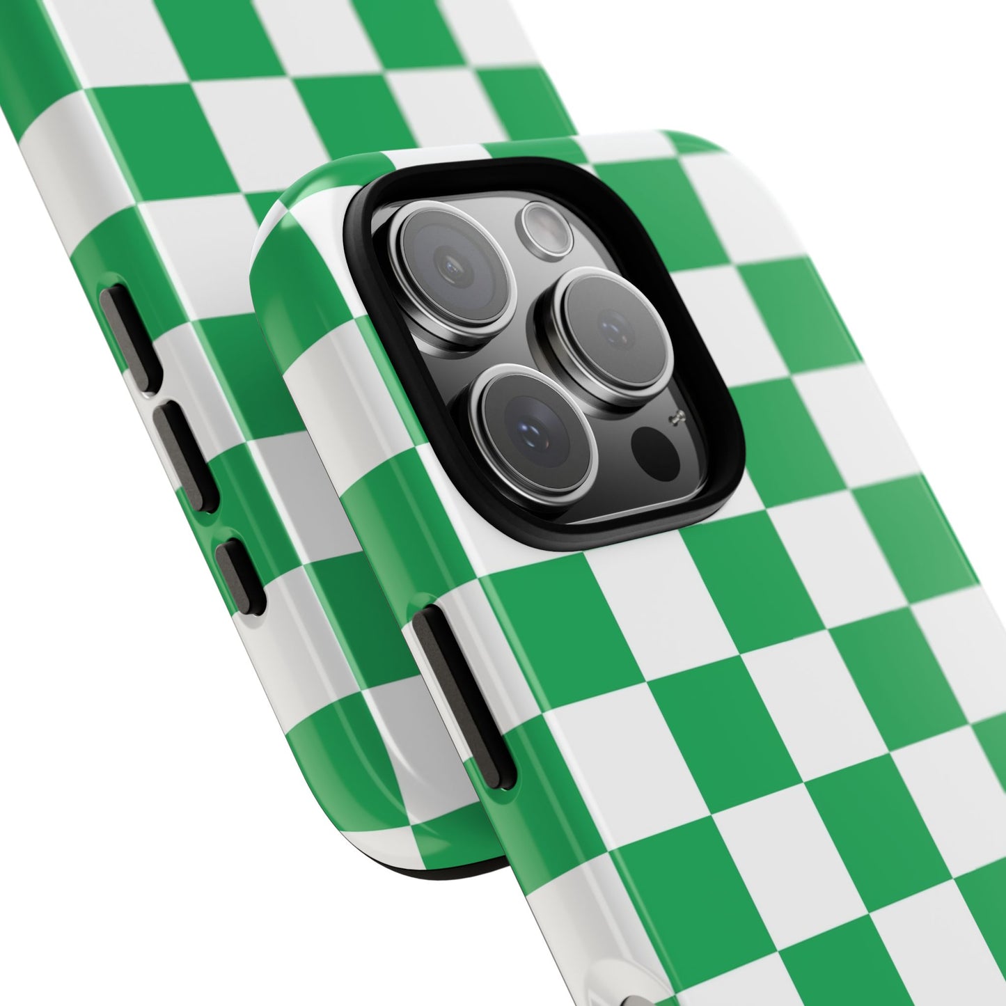 Green Checkerboard Phone Case, iPhone 17 Pro, 17, 16, 15, 14, 13, 12, 11, X, XR, XS MAX, Mobile Cover, Gift for Students, Phone Accessory