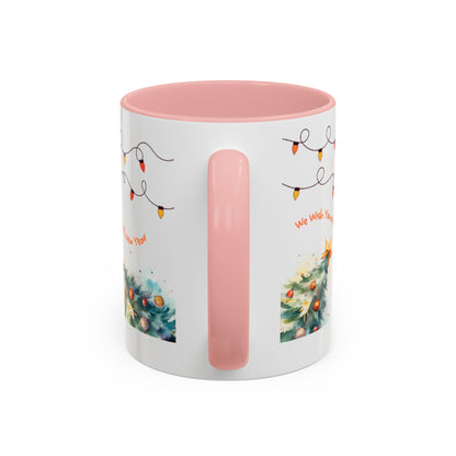 Personalized Festive Cat Accent Coffee Mug, Holiday, Christmas, Unique Gift, Home Decor, Cute Cat Lovers, Christmas Day Gift