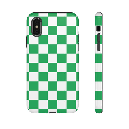 Green Checkerboard Phone Case, iPhone 17 Pro, 17, 16, 15, 14, 13, 12, 11, X, XR, XS MAX, Mobile Cover, Gift for Students, Phone Accessory