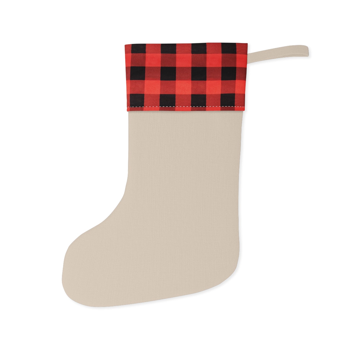 Personalized Names Christmas Stocking | Buffalo Plaid Cuff, Custom Name Stocking