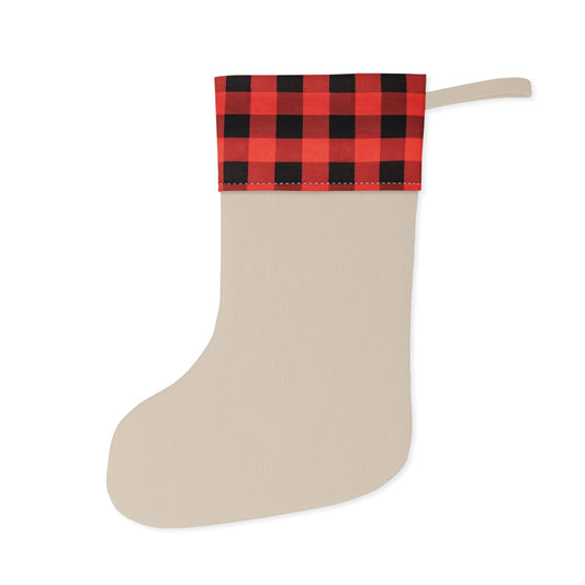 Personalized Names Christmas Stocking | Buffalo Plaid Cuff, Custom Name Stocking