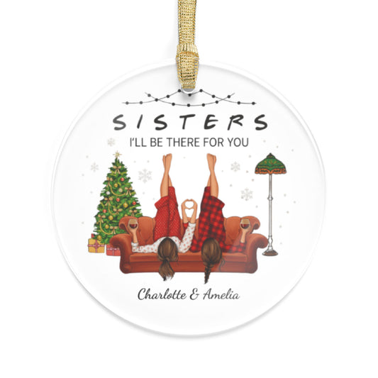 Personalized Sisters Ornament, Besties Christmas Gift, Best Friend Christmas Ornament, Custom Best Friend Gift, Bestie Ornament, Sister Gift