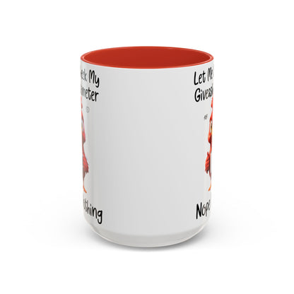 Funny Giveashitometer Mug | Sarcastic Coffee Mug with Rooster | Sassy Office Mug | Gift for Coworkers Friends