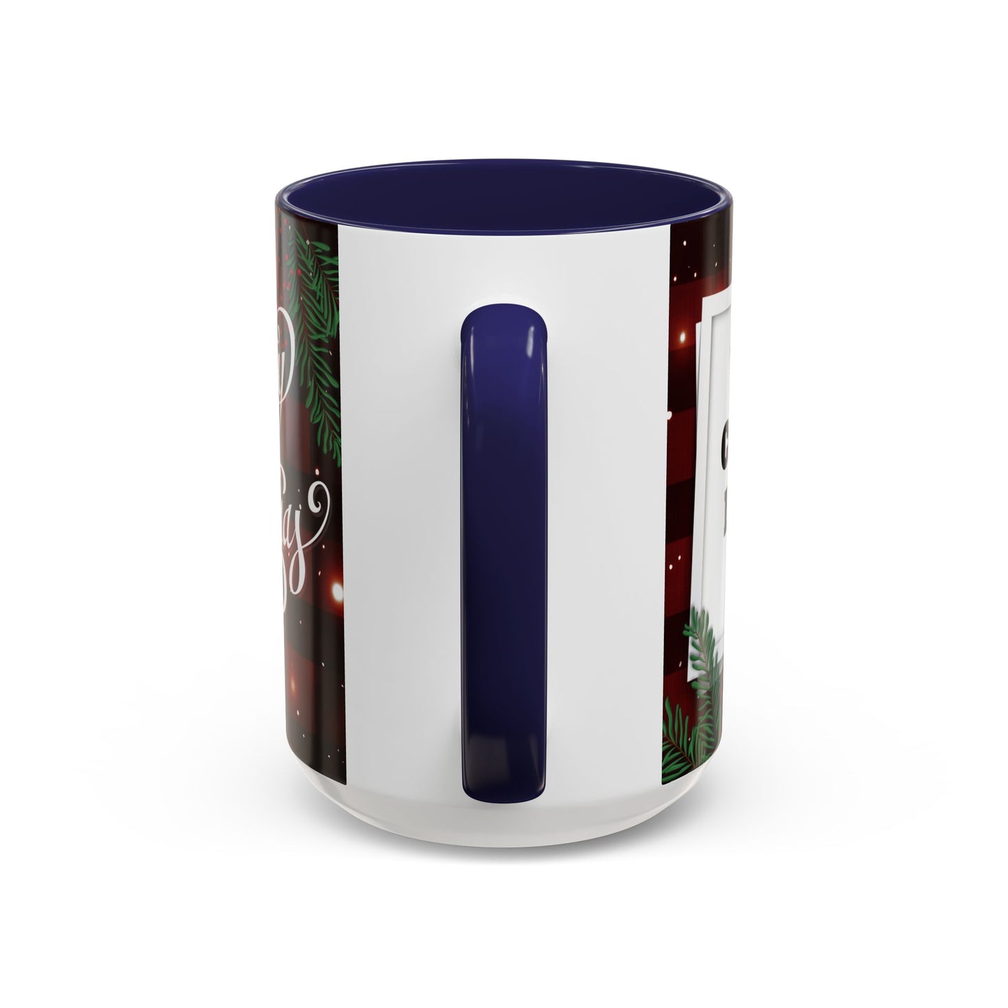 Personalized  Merry Christmas Accent Coffee Mug, Holiday Gift, Xmas Decor, Festive Beverage Cup, Custom Holiday Mug