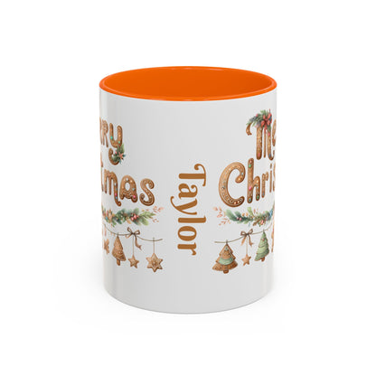 Personalized Christmas Cheer Coffee Mug, Holiday Gift, Festive Drinkware, Seasonal Decor, Cute Mug, Joyful Holiday Memento