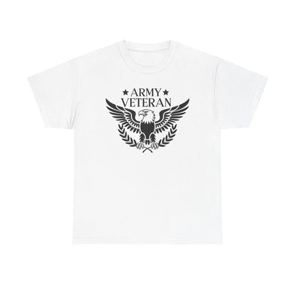 Army Veteran Unisex Heavy Cotton Tee, Military Pride Shirt, Veteran Appreciation Gift, Patriotic Apparel, Independence Day T-Shirt