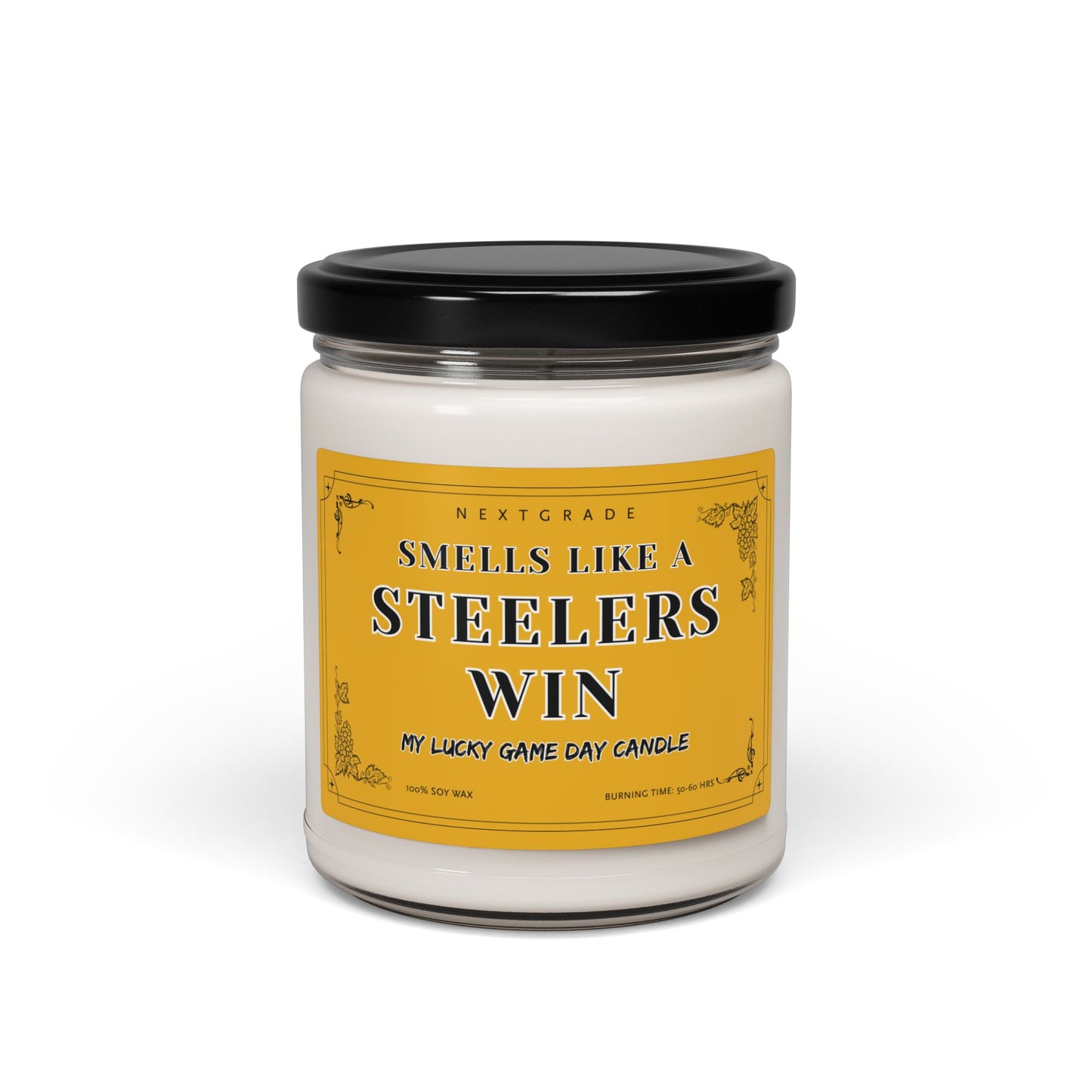 Smells Like a Steelers Win Candle, Funny Game Day Candle, Sports Fan Gift, Home Fragrance, Clean Burn 9oz Soy Candle
