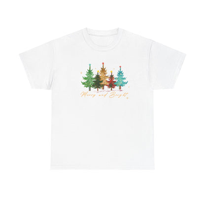 Merry and Bright Trees, Women's Christmas Shirt, Womans Holiday Shirt,Christmas Gift,Chic Winter Shirt,Cute Holiday Tee,Christmas Tree Shirt
