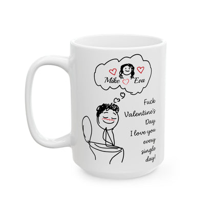 Personalized Funny Couple Mug , Name Love Cups, I Love You Every Day Gift, Valentines Day Gift for Her, Mugs For Couple, Anniversary Gift
