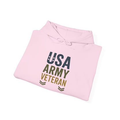 USA Army Veteran Hoodie - Unisex Heavy Blend Sweatshirt Hoodie, Military Apparel, Gift for Veterans, Navy Veteran Hoodie, Army Pride