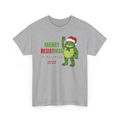 Merry Resistmas 2025 Tee, Funny Holiday T-Shirt, Christmas Gift, Unisex Cotton Top, Trendy Party Apparel, 2025 Celebratory Wear