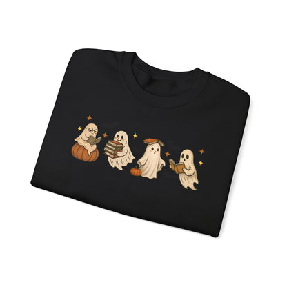 Ghostly Friends Crewneck Sweatshirt, Halloween Ghost Sweatshirt, Halloween Sweatshirt, Unisex Sweatshirt, Cozy Crewneck, Fall Fashion