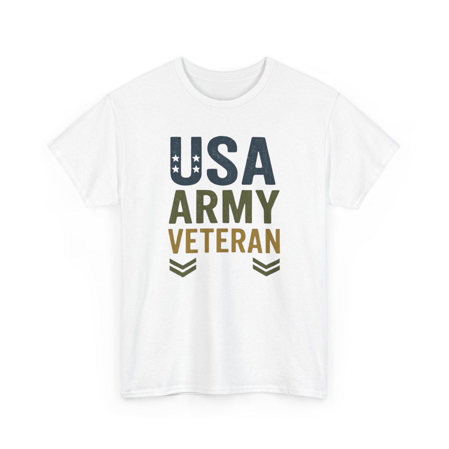 USA Army Veteran Cotton Tee, Veteran Gift, Patriotic Apparel, Memorial Day T-Shirt, Military Pride Top, Navy Veteran T-Shirt