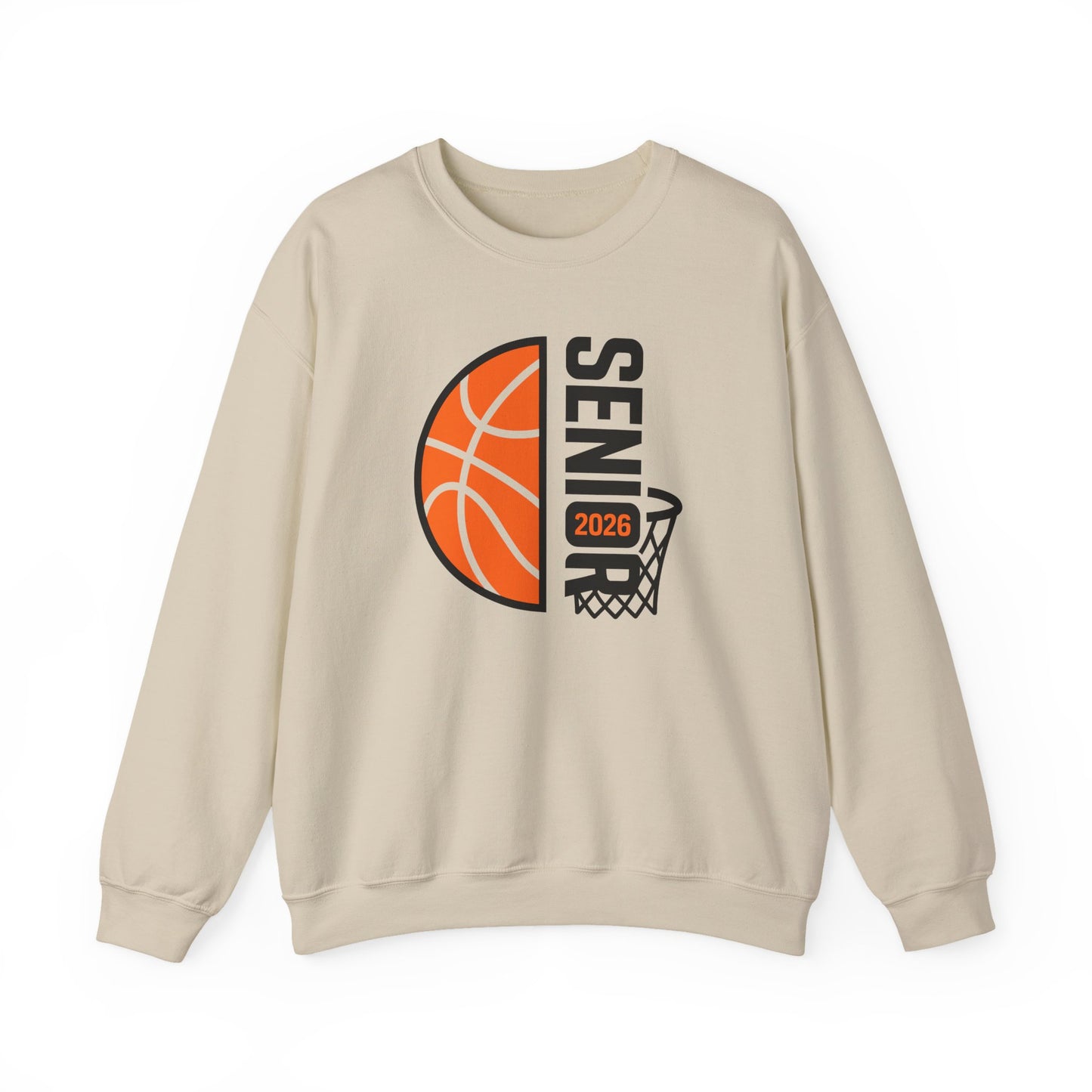 Basketball Senior 2026 Crewneck Sweatshirt | Basketball Hoop Grad Design | Gift For Senior, Sports Fan Gift, Graduation Sweatshirt, High
