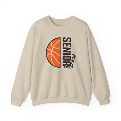 Basketball Senior 2026 Crewneck Sweatshirt | Basketball Hoop Grad Design | Gift For Senior, Sports Fan Gift, Graduation Sweatshirt, High