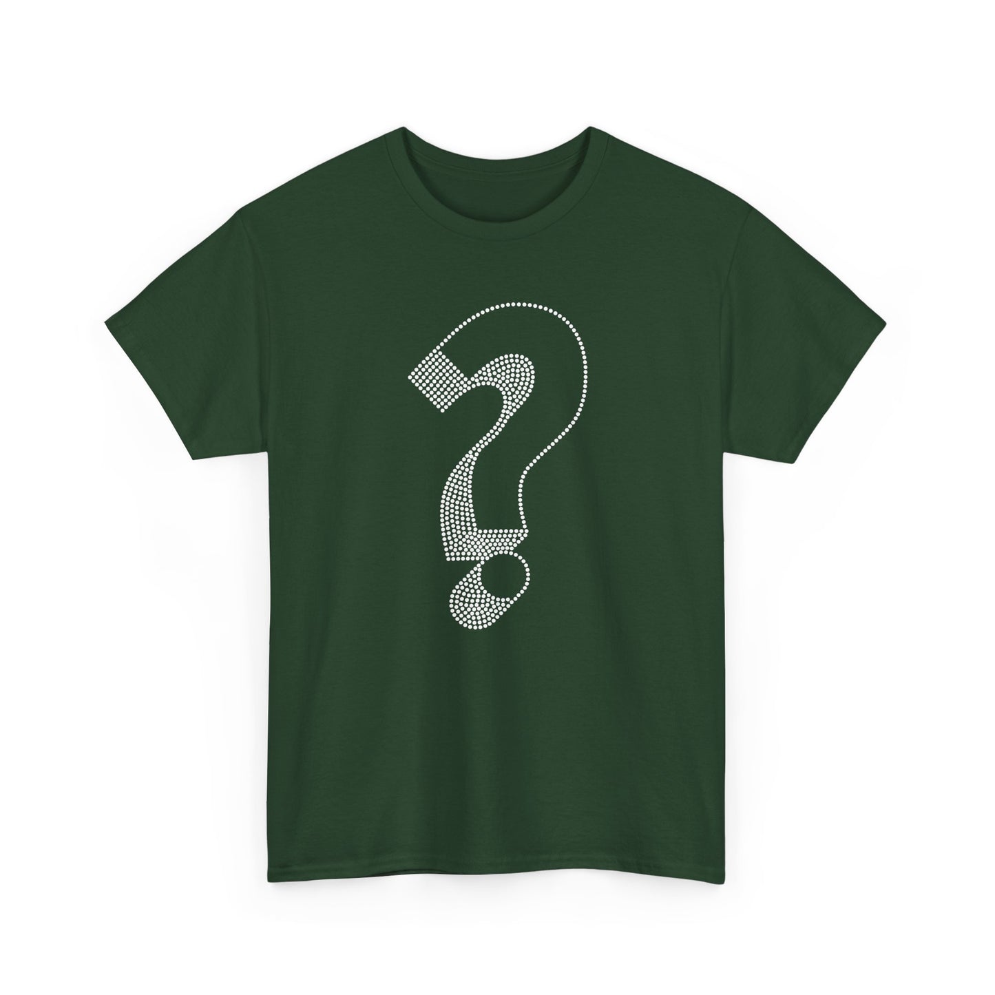 Question Mark Dotted Line Minimal Mystery T-Shirt