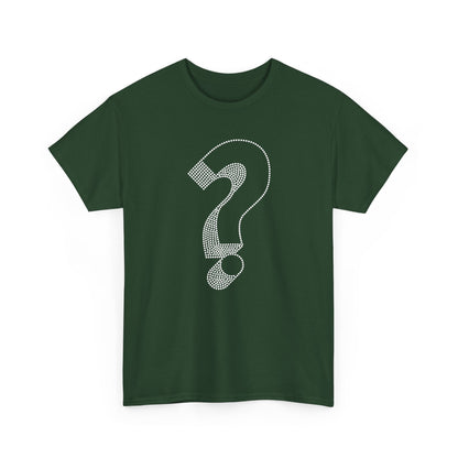 Question Mark Dotted Line Minimal Mystery T-Shirt