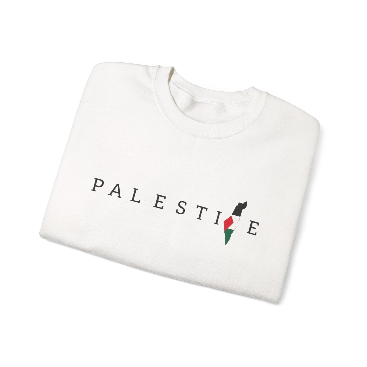 Palestine Heart Sweatshirt, Cozy Sweater, Casual Gift for Activists, Statement Apparel, Comfortable Layering Piece, Palestine Gift