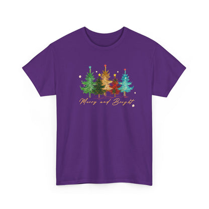 Merry and Bright Trees, Women's Christmas Shirt, Womans Holiday Shirt,Christmas Gift,Chic Winter Shirt,Cute Holiday Tee,Christmas Tree Shirt